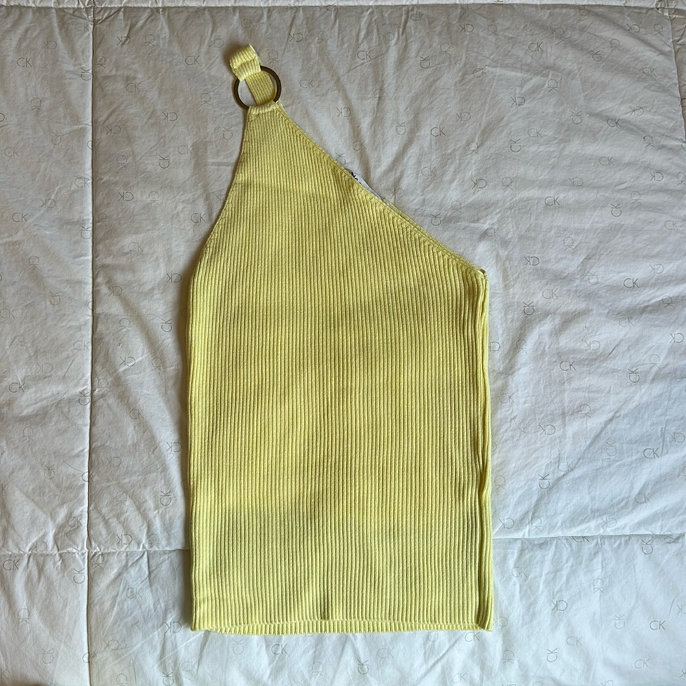 NAF NAF one shoulder ribbed top
